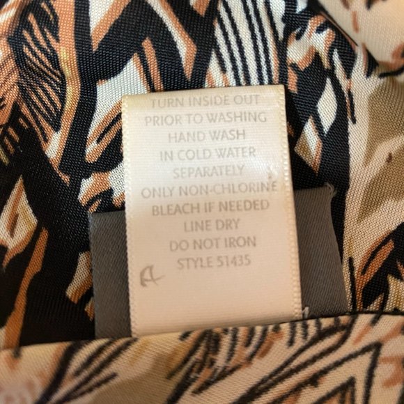 Dots One Shoulder Tunic Style Blouse Women's Size Medium Abstract Print Sequins - Picture 7 of 7